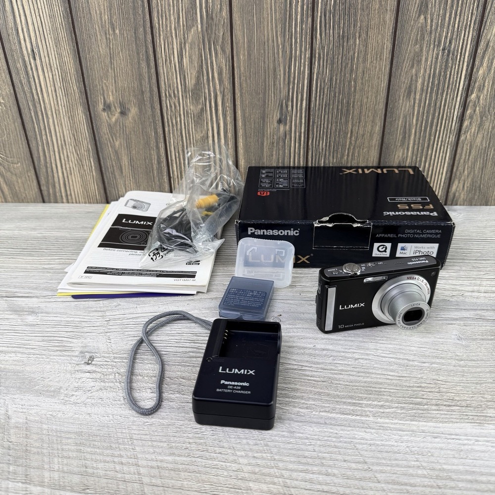 Panasonic LUMIX DMC-FS5 Digital Camera 10MP Black 3.6x Optical Zoom Open Box Rea